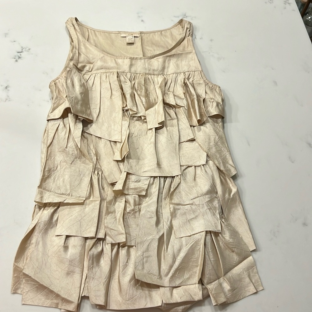 J. Crew Silk Sleeveless Layered Panel Blouse